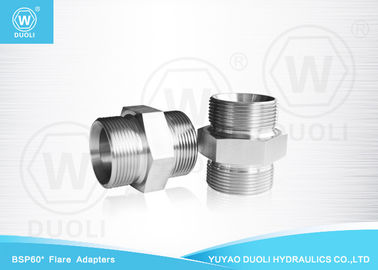 Hydraulic Bulkhead BSP Flare Fittings 60 Derajat Cone Male Straight Adapter