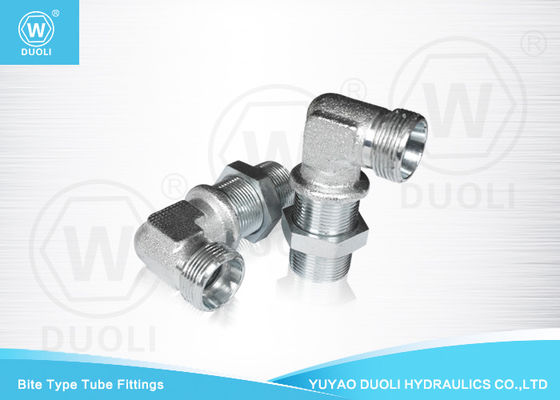 Hydraulic Bulkhead Union Bite Type Tube Fitting Adapter 90 Derajat Siku