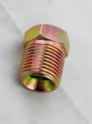 Adaptor Benang NPT Hidrolik Kuning Berlapis Seng, Kopling Dan Aksesori Hidrolik